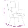 vidaXL Fauteuil relax avec tabouret en velours noir
