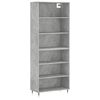 vidaXL Buffet gris b&eacute;ton 69,5x32,5x180 cm bois d'ing&eacute;nierie