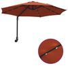 vidaXL Parasol de jardin Terre cuite 248 x 248 x 148 cm