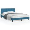 vidaXL Lit avec matelas Hanko bleu 120x200 cm velours