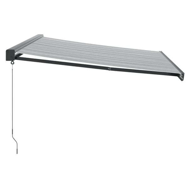 vidaXL Auvent r&eacute;tractable anthracite et blanc 4x3 m tissu et aluminium