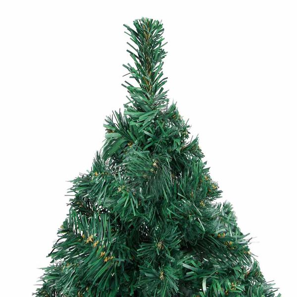 vidaXL Arbre de No&euml;l artificiel pr&eacute;-&eacute;clair&eacute; et boules vert 150 cm PVC