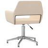 vidaXL Chaises pivotantes &agrave; manger lot de 4 Cr&egrave;me Tissu