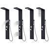 vidaXL Syst&egrave;me de panneau de douche Aluminium Mat Noir