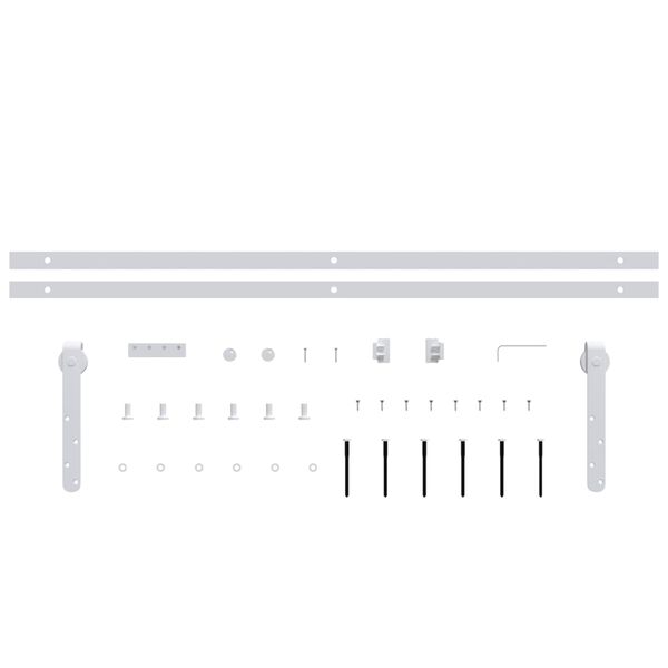 vidaXL Kit mini de porte d'armoire coulissante Acier au carbone 200 cm