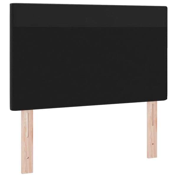 vidaXL Tête de lit LED Noir 90 cm Cuir synthétique