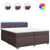 vidaXL Sommier &agrave; lattes de lit avec matelas Marron fonc&eacute; 200x200 cm