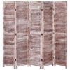 vidaXL Cloison de s&eacute;paration 5 panneaux Marron 175x165 cm Bois