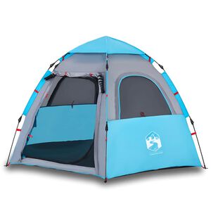 vidaXL Tente de camping cabine 4 personnes bleu lib&eacute;ration rapide