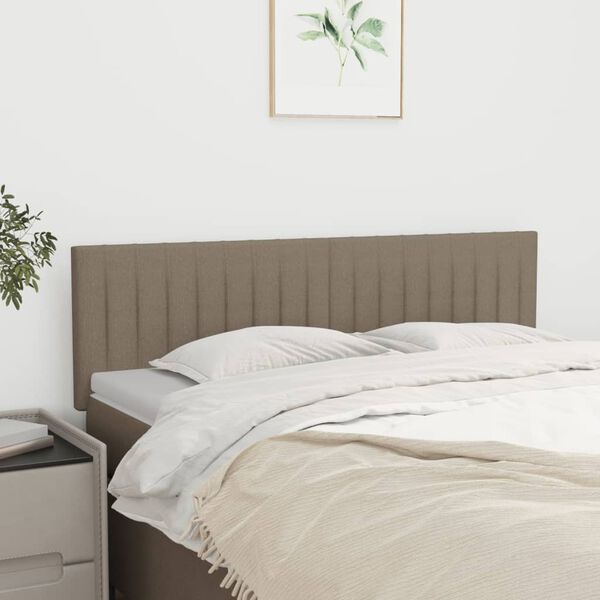 vidaXL T&ecirc;tes de lit Taupe 144x5x78/88 cm Tissu
