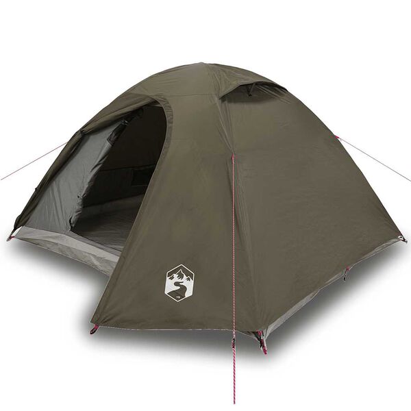 vidaXL Tente de camping &agrave; d&ocirc;me 4 personnes marron imperm&eacute;able