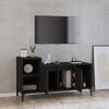 vidaXL Meuble TV Noir 100x35x55 cm Bois d'ing&eacute;nierie