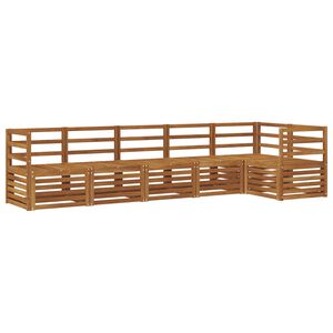 vidaXL Ensemble de canap&eacute;s d'ext&eacute;rieur 6 pc Naturel Polyester