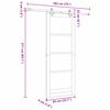 vidaXL Porte coulissante Blanc et Noir 83 x 211 cm Pin massif