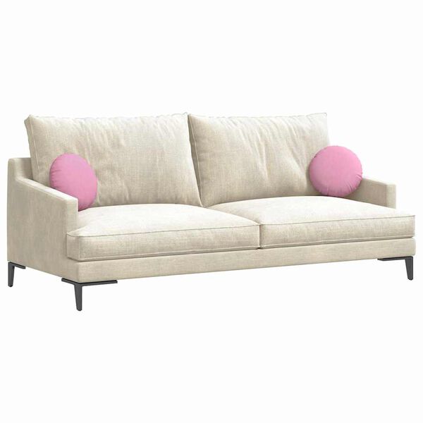 vidaXL Coussins de si&egrave;ge 2 pcs Rose &Oslash;30 x 13 cm tissu