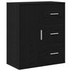 vidaXL Buffet Ch&ecirc;ne noir 60 x 31 x 70 cm Bois d'ing&eacute;nierie