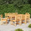 vidaXL Ensemble &agrave; manger de jardin 9 pcs Bois de teck solide