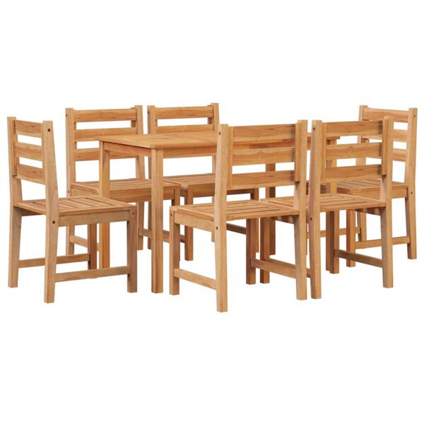 vidaXL Ensemble &agrave; manger de jardin 7 pcs Bois de teck solide