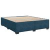vidaXL Sommier &agrave; lattes de lit et matelas Bleu 200x200 cm velours