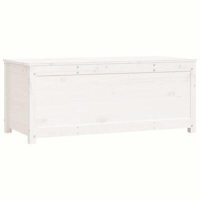 vidaXL Boîte de rangement Blanc 110x50x45,5 cm Bois massif de pin