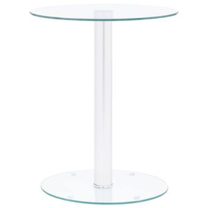 vidaXL Table basse Transparent 40 cm Verre trempé