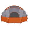 vidaXL Tente de camping Gris et orange 475 x 475 x 235 cm Polyester