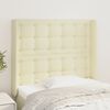 vidaXL T&ecirc;te de lit avec oreilles Cr&egrave;me 93x16x118/128 cm Similicuir