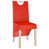 vidaXL Chaises &agrave; manger lot de 4 rouge similicuir