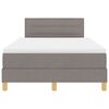 vidaXL Lit &agrave; ressorts avec matelas Taupe 120 x 190 cm tissu