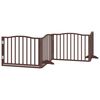 vidaXL Barri&egrave;re pour chien avec porte pliable 6 panneaux bois peuplier