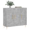 vidaXL Buffet gris b&eacute;ton 90x34x80 cm bois d'ing&eacute;nierie