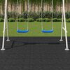 vidaXL Pierre de marchage 6 pcs Noir 40,5 x 40,5 x 2 cm Caoutchouc