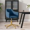 vidaXL Chaise pivotante de salle &agrave; manger Bleu Velours