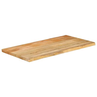 vidaXL Dessus de table 110x60x2,5 cm bord vivant bois massif manguier