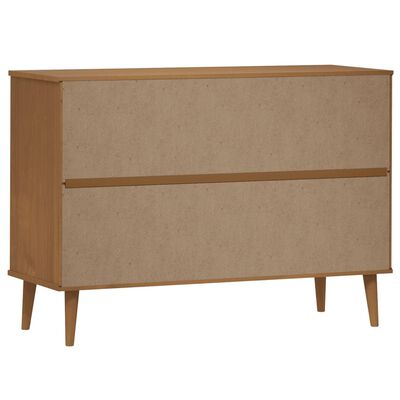 vidaXL Commode MOLDE Marron 113x40x80 cm Bois de pin massif