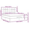 vidaXL Cadre de lit ottoman avec matelas rose 180x200 cm velours