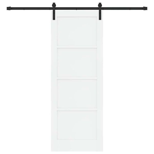 vidaXL Porte coulissante Blanc 78 x 211 cm Pin massif