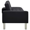 vidaXL Canap&eacute;-lit cuir artificiel noir