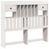 vidaXL Lit biblioth&egrave;que sans matelas blanc 160x200 cm bois pin massif
