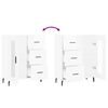 vidaXL Buffet Blanc brillant 69,5x34x90 cm Bois d'ing&eacute;nierie