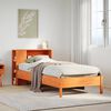vidaXL Lit biblioth&egrave;que sans matelas cire marron 100x200 cm pin massif