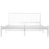 vidaXL Cadre de lit sans matelas blanc m&eacute;tal 180x200 cm