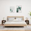 vidaXL Tables de chevet murales avec lumi&egrave;res LED 2 pcs ch&ecirc;ne fum&eacute;