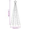 vidaXL Sapin de Noël à LED avec piquets 220 LED blanc chaud 180 cm
