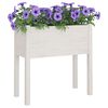 vidaXL Jardini&egrave;re Blanc 70x31x70 cm Bois de pin massif