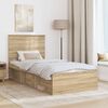 vidaXL Cadre de lit Ch&ecirc;ne Sonoma 90 x 200 cm Bois de pin massif