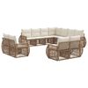vidaXL Ensemble de canap&eacute; de jardin 11 pc Beige et blanc cr&egrave;me
