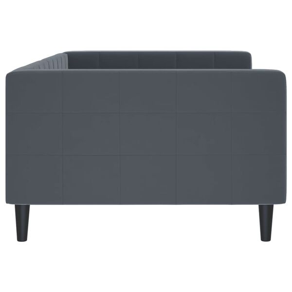 vidaXL Lit de repos sans matelas gris fonc&eacute; 100x200 cm velours