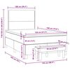 vidaXL Sommier &agrave; lattes de lit avec matelas rose 120x190 cm velours