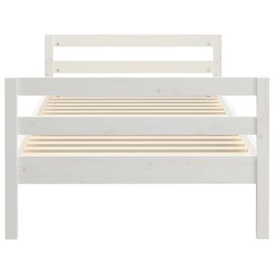 vidaXL Cadre de lit sans matelas blanc 90x200 cm bois de pin massif